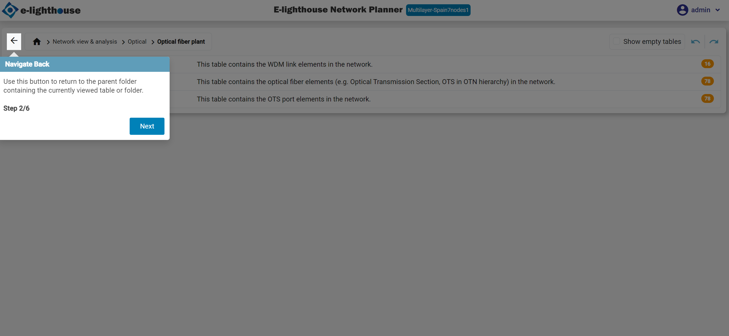 Step 2 of 6 in the Control Window tour