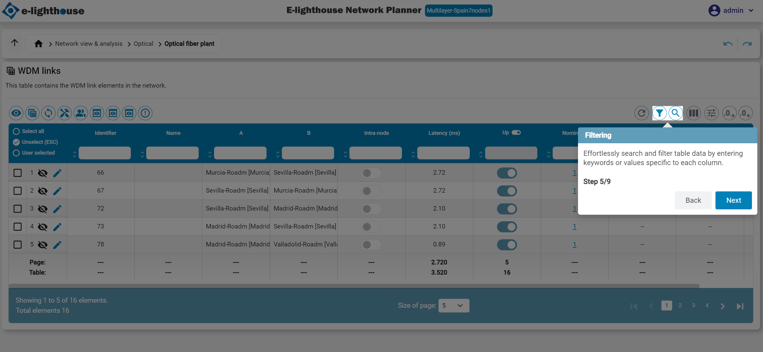 Step 5 of 9 in the Control Window tour