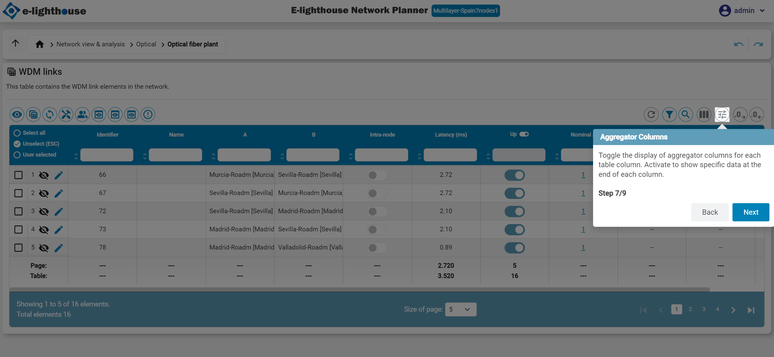 Step 7 of 9 in the Control Window tour